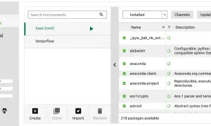 Umgebung "tensorflow" auswählen, um conda switch environment zu nutzen.