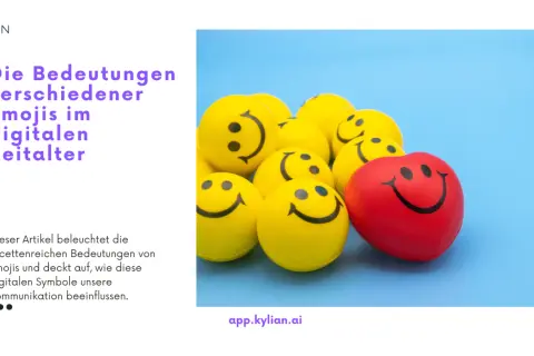 Ein Haufen gelber und ein rotes Herz-Emoji mit lächelnden Gesichtern. Sie zeigen, was sind Emoticons und wie sie unsere digitale Kommunikation bereichern.