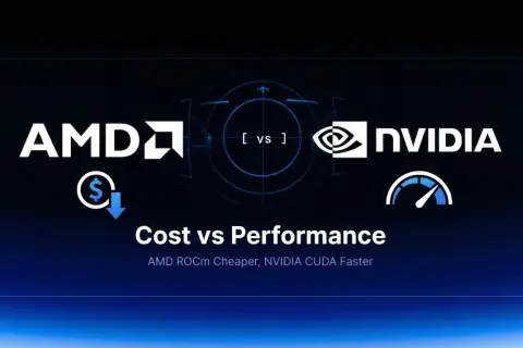AMD vs NVIDIA: Kosten vs. Leistung. AMD ROCm ist günstiger, NVIDIA CUDA ist schneller.