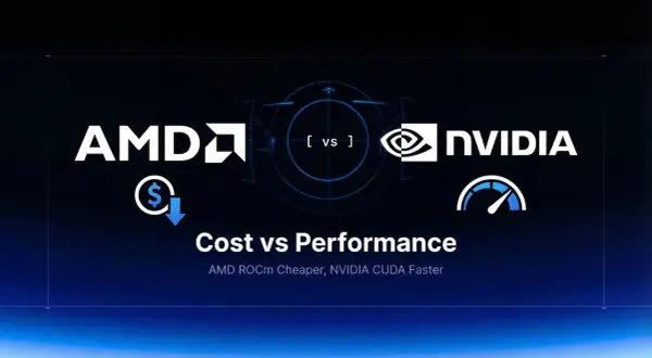 AMD vs NVIDIA: Kosten vs. Leistung. AMD ROCm ist günstiger, NVIDIA CUDA ist schneller.