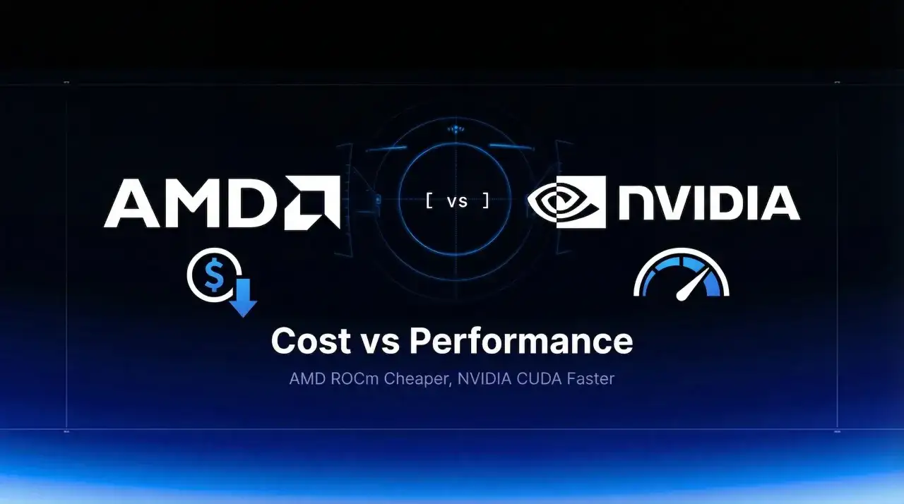 AMD vs NVIDIA: Kosten vs. Leistung. AMD ROCm ist günstiger, NVIDIA CUDA ist schneller.