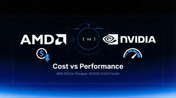 AMD vs NVIDIA: Kosten vs. Leistung. AMD ROCm ist günstiger, NVIDIA CUDA ist schneller.